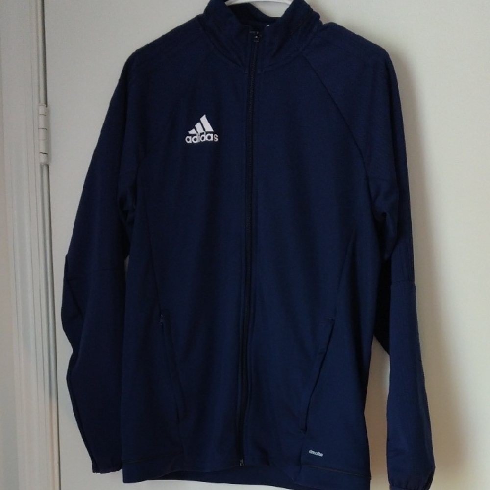 Adidas Men's Navy Blue Climalite Performance Jacket Size Medium